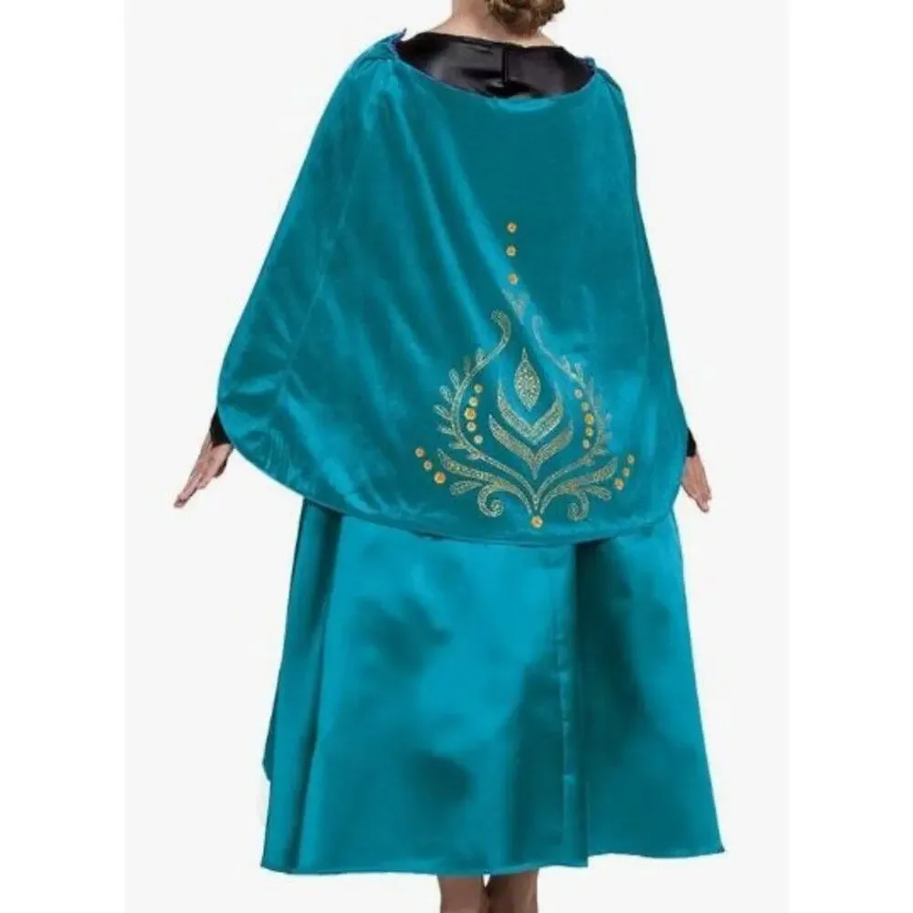 Disney Frozen 2 Anna Deluxe Halloween Costume Dress Detachable Cape Size Small